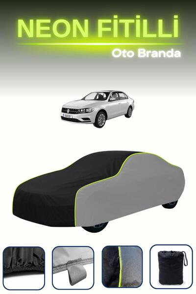 Cemku Shade رمادي-أسود-رمادي [فولكس واجن بورا 4] قماش مشمع مناسب للسيارة متوا...