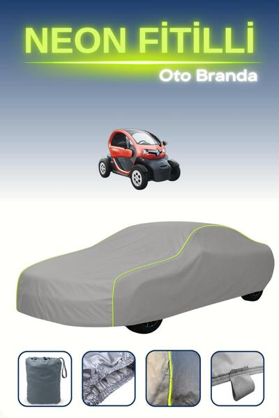 Cemku Shine رمادي [رينو تويزي 2012 - 2021] مشمع سيارة متوافق مع حبال النيون، ...