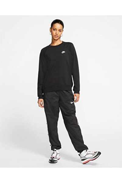 Nike W Nsw Essntl Flc Crew Kadın Siyah T-shirt - BV4110-010