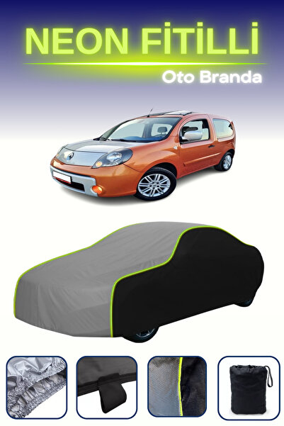 Cemku Fast أسود-رمادي-أسود [رينو كانجو بي بوب] مشمع سيارة متوافق مع حبال الني...