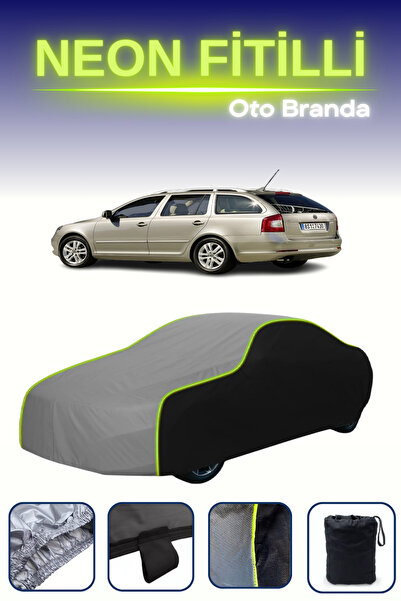 Cemku Fast أسود-رمادي-أسود [سكودا اوكتافيا كومبي 2008 - 2013] مشمع سيارة متوا...