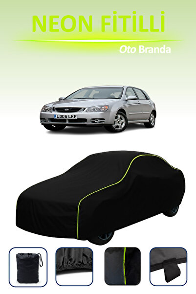 Cemku Cool أسود [كيا سيراتو / سبكترا هاتشباك 2004 - 2007] مشمع سيارة مضلع نيون، مقاوم للماء والغبار