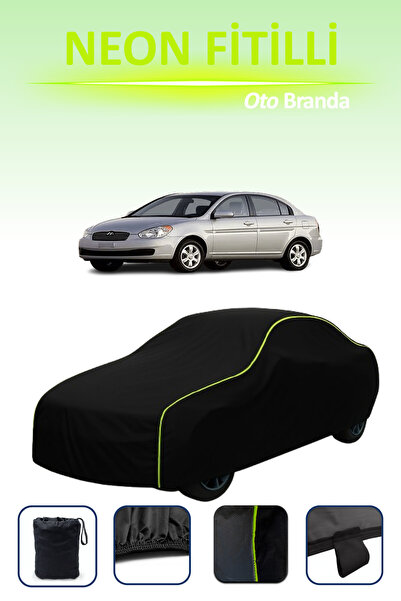 Cemku Cool أسود [Hyundai Accent 4 أبواب 2011 - 2017] مشمع سيارة متوافق مع حبا...