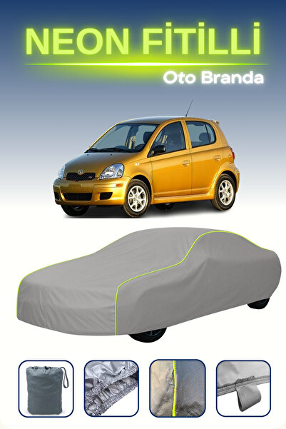 Cemku Shine رمادي [تويوتا ياريس 5 أبواب 2003 - 2005] مشمع سيارة متوافق مع حبل...