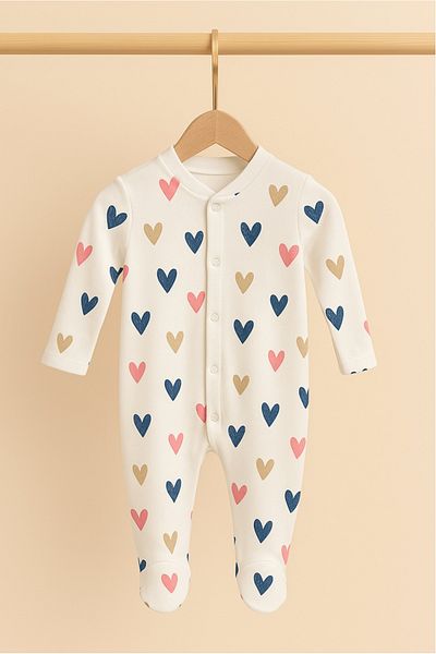 ENİA BABY Newborn Baby Booties Cotton Snap Rompers 0-3 Months (Baby Girl Boy Newborn)
