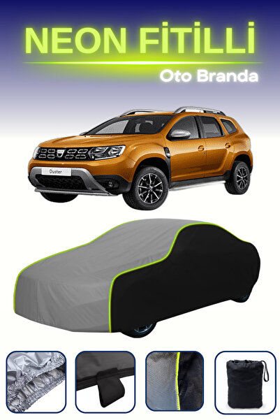 Cemku Fast أسود-رمادي-أسود [رينو داستر] مشمع سيارة متوافق مع حبال النيون، مقا...