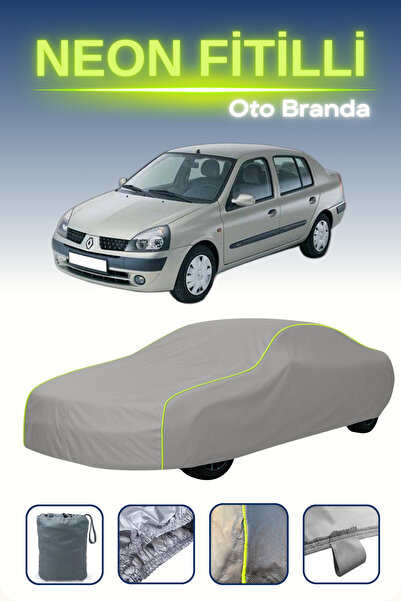 Cemku Shine رمادي [رمز رينو كليو/ثاليا 2002 - 2006] مشمع سيارة متوافق مع حبال...