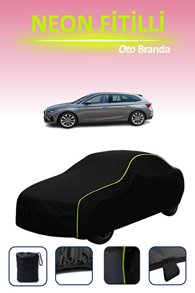 Cemku Cool أسود [سكودا سكالا] مشمع سيارة متوافق مع النيون، مقاوم للماء والغبار