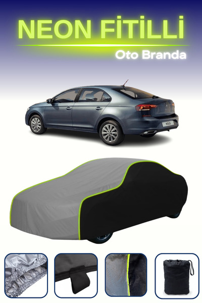 Cemku Fast أسود-رمادي-أسود [فولكس فاجن بولو سيدان 2010 - 2021] مشمع سيارة متو...