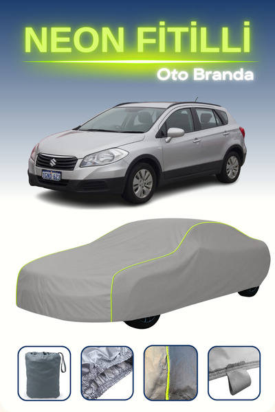 Cemku Shine رمادي [Suzuki Sx4 2013 - 2016] مشمع سيارة متوافق مع حبال النيون، ...