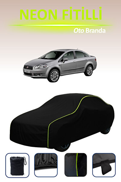 Cemku Cool أسود [فيات لينيا سيدان] مشمع سيارة متوافق مع حبال النيون، مقاوم لل...