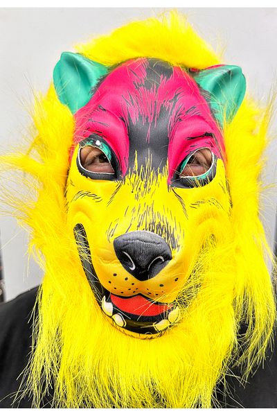 Skygo Yellow Mane Haired Wolf Mask Dog Mask Mega Plush No 10