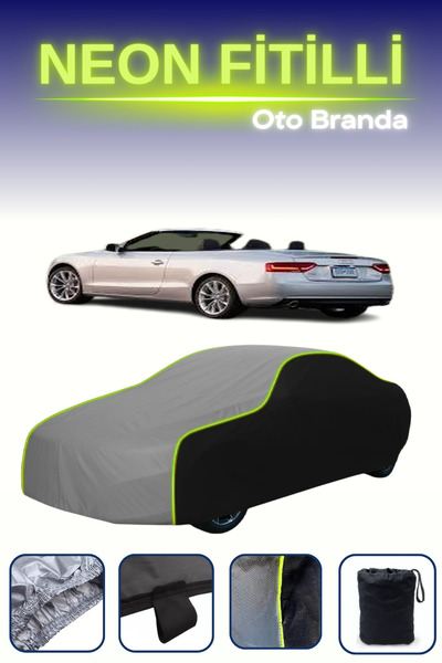 Cemku Fast أسود-رمادي-أسود [أودي A5 كابريوليه 2012 - 2021] مشمع سيارة متوافق ...