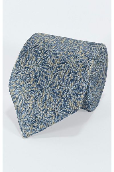 BLC Basic Line Co. “Blue in Shadow” – Grey & Indigo Patterned Tie and Pocket Square Set (7 cm)