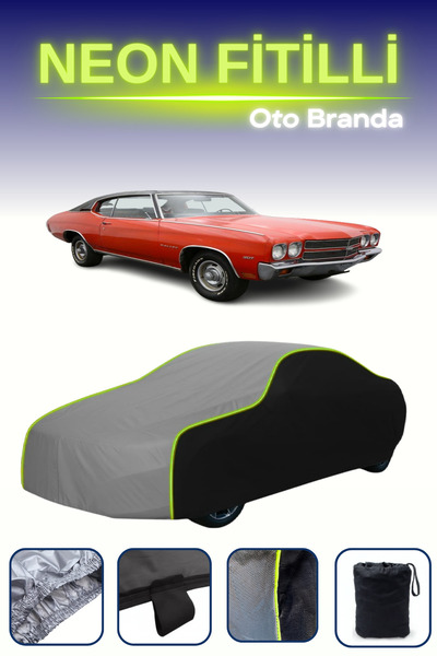 Cemku Fast أسود-رمادي-أسود [شيفروليه ماليبو 4 سبورت كوبيه] مشمع سيارة متوافق مع النيون