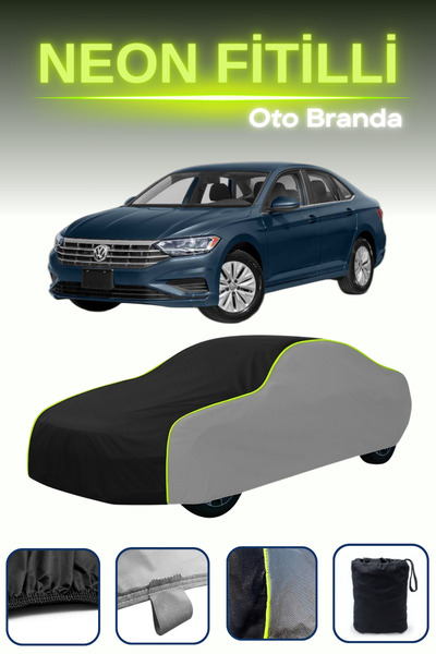 Cemku Shade قماش مشمع سيارة رمادي-أسود-رمادي [فولكس فاجن جيتا] متوافق مع قماش...