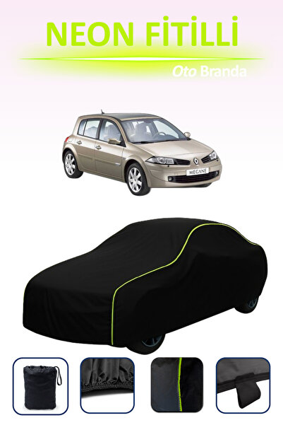 Cemku Cool أسود [رينو ميجان 5 أبواب 2002 - 2006] مشمع سيارة متوافق مع حبال ال...