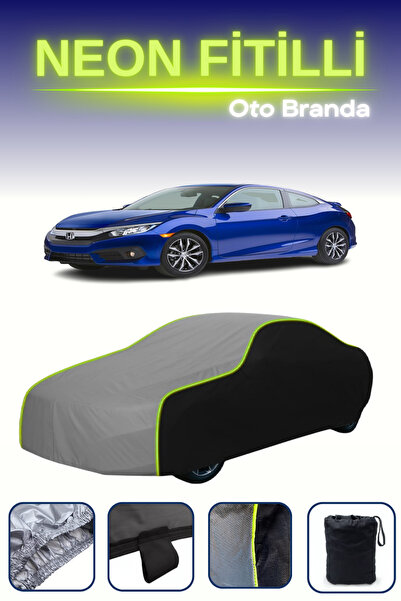 Cemku Fast أسود-رمادي-أسود [هوندا سيفيك كوبيه 2015 - 2016] مشمع سيارة متوافق ...