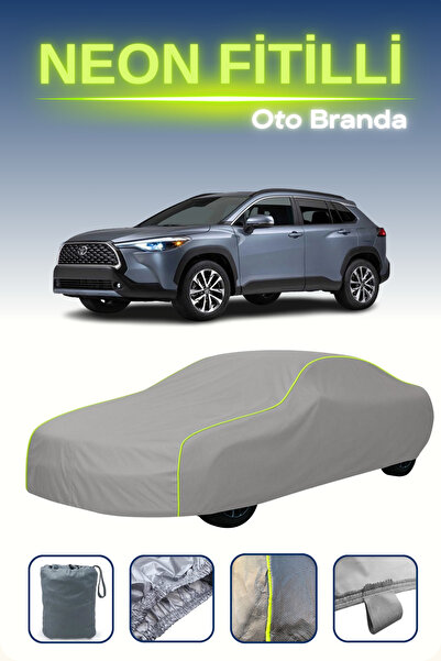 Cemku Shine رمادي [تويوتا كورولا كروس] متوافق مع مشمع السيارة المضلع النيون، مقاوم للماء والغبار