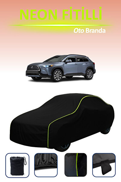 Cemku Cool أسود [تويوتا كورولا كروس] مشمع سيارة متوافق مع حبال النيون، مقاوم للماء والغبار