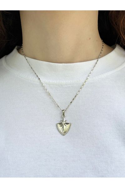 Eylülün Takısı Women's Silver Color Polar Star Necklace