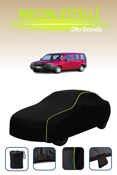 Cemku Cool أسود [فيات دوبلو 2001 - 2004] مشمع سيارة متوافق مع حبال النيون، مق...