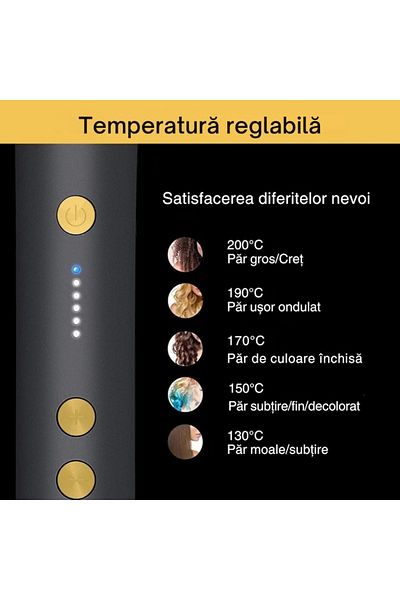 varioshop VarioShop® hair straightening comb, 5 temperature levels, LED indicator, PTC heating