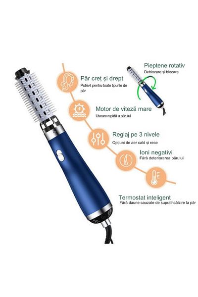 varioshop Uscator de Par 3 in 1 VarioShop®, Uscare, Ondulare, Aranjare, Reglare in 3 Trepte, Incalzire Rapida