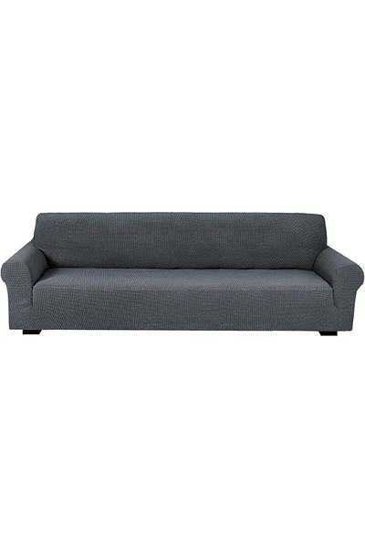 Fabienne High Stretch Four Seater Sofa Cover Slipcover Free Size 230-300cm Grey
