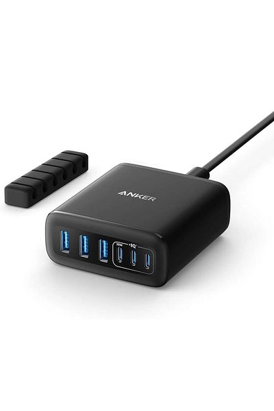 Anker Anker Multi Device fast charger 112W, 3 USB A PORT + 3 USB C PORT, GaN (Black)