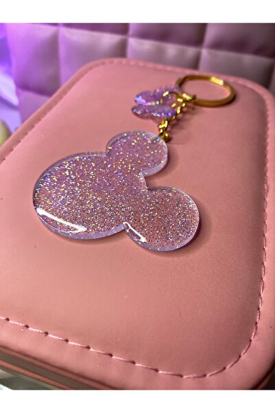 TATLIŞ Handmade Epoxy Glitter Mickey Concept Keychain/Gift Bag Ornament