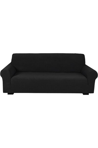 Fabienne High Stretch 3 Seater Sofa Cover 180-230cm Size Black