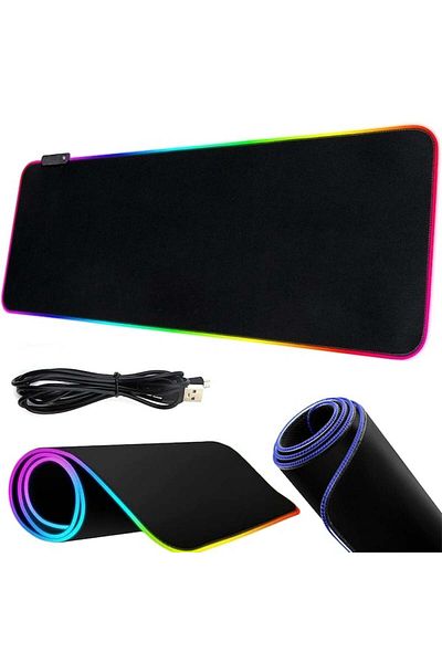 varioshop VarioShop® gaming mousepad with LED lighting, Made of flexible, non-stick material and