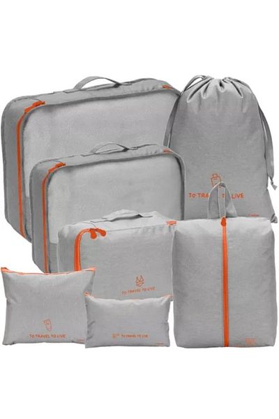varioshop Set of 7 VarioShop travel organizers, for cosmetics, clothing, shoes,