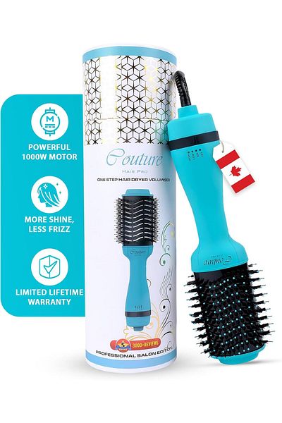Couture Hair Pro Hot Hair Brush - Hair Dryer Brush - Hair Straightening Brush and Volumizing Brush