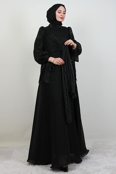 GİYZAMİLA Μαύρο φόρεμα Sümbül Hijab