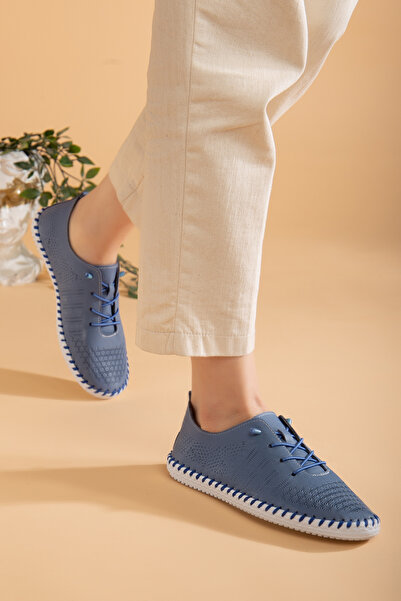 uway Genuine Leather Comfortable Orthopedic Women's Daily Rubber Laced Soft Shoes