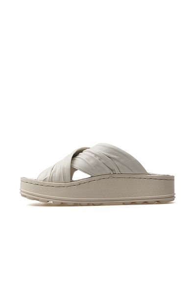 Mammamia Women's Orthopedic Sole Daily Slippers 25Y D25Yt-1430 Z Cream