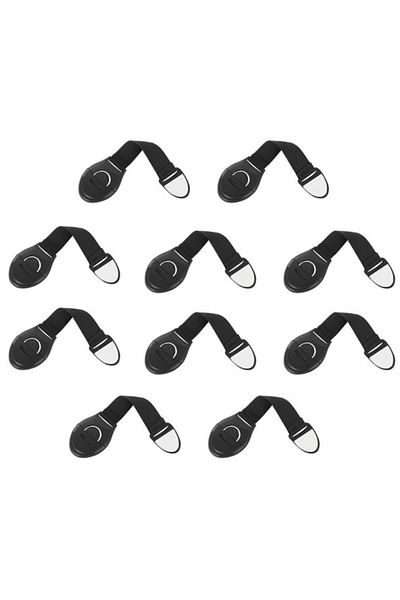 varioshop Set of 10 VarioShop® child safety locks, flexible, textile, drawer and door locking protection