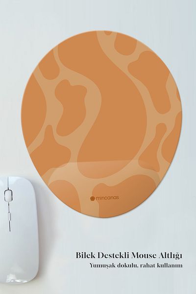 Mincanas Colorful Patterned Oval Mouse Pad with Wrist Support Mouse Pad