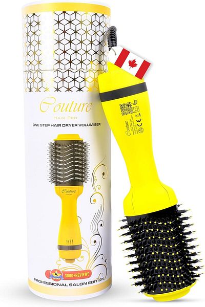 Couture Hair Pro Hot Hair Brush - Hair Dryer Brush - Hair Straightening Brush and Volumizing Brush