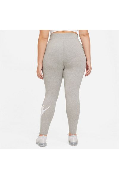 Nike W Nsw Essntl Gx Hr Lggng Ftra Women's Gray Leggings - Cz8528-063