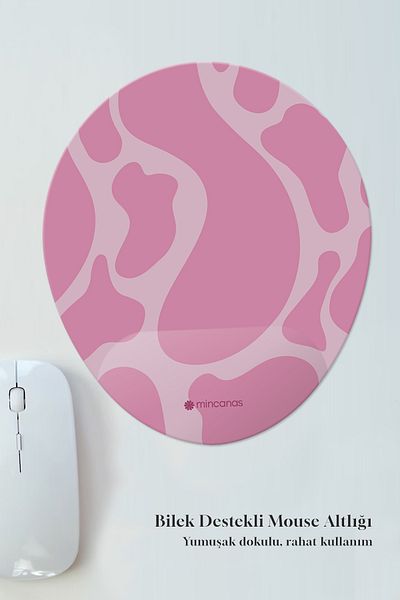Mincanas Colorful Patterned Oval Mouse Pad with Wrist Support Mouse Pad