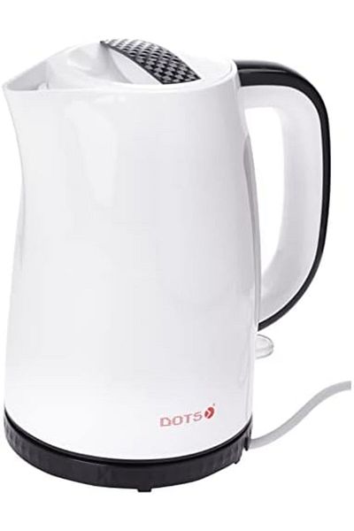 DOTS High-Efficiency Electric Kettle Dots Kdf-003, White Plastic Material