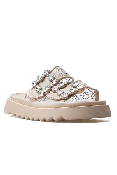 Guja Women's Stone Detailed Daily Slippers 25Y 25Y342 Z Beige