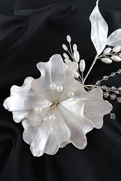 KEEBA Accesoriu pentru păr Helen Bride. Accesoriu de păr de logodnă din porțelan. Accesorii pentru păr Söz Nikah Kına. Coroana miresei