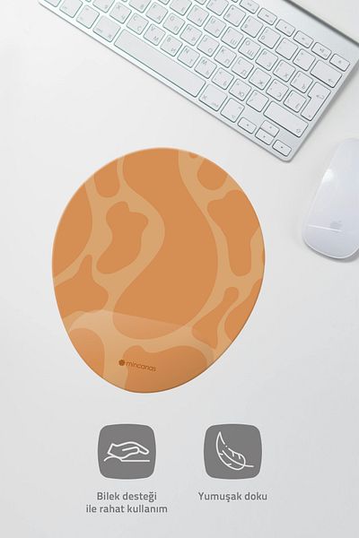 Mincanas Colorful Patterned Oval Mouse Pad with Wrist Support Mouse Pad