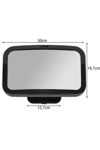 varioshop VarioShop® plastic baby rearview mirror, 360 degree rotation, equipped with 4 straps