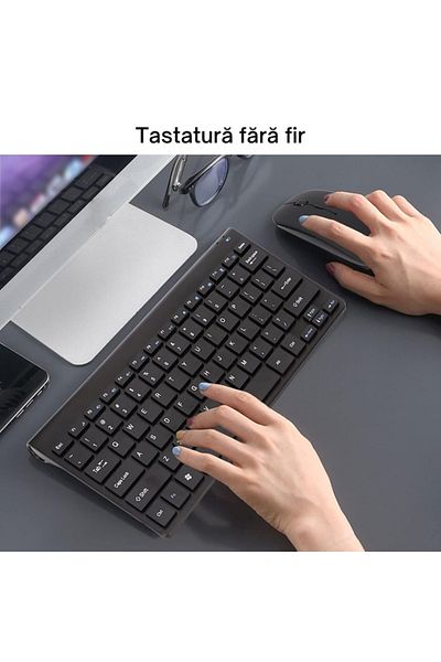 varioshop VarioShop® wireless keyboard, compact and slim design, universal compatibility, connectivity