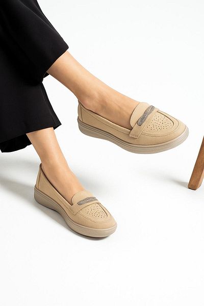 HKM shoes New Season Women's Daily Seasonal Comfortable Full Orthopedic Glitter Buckle Shoes